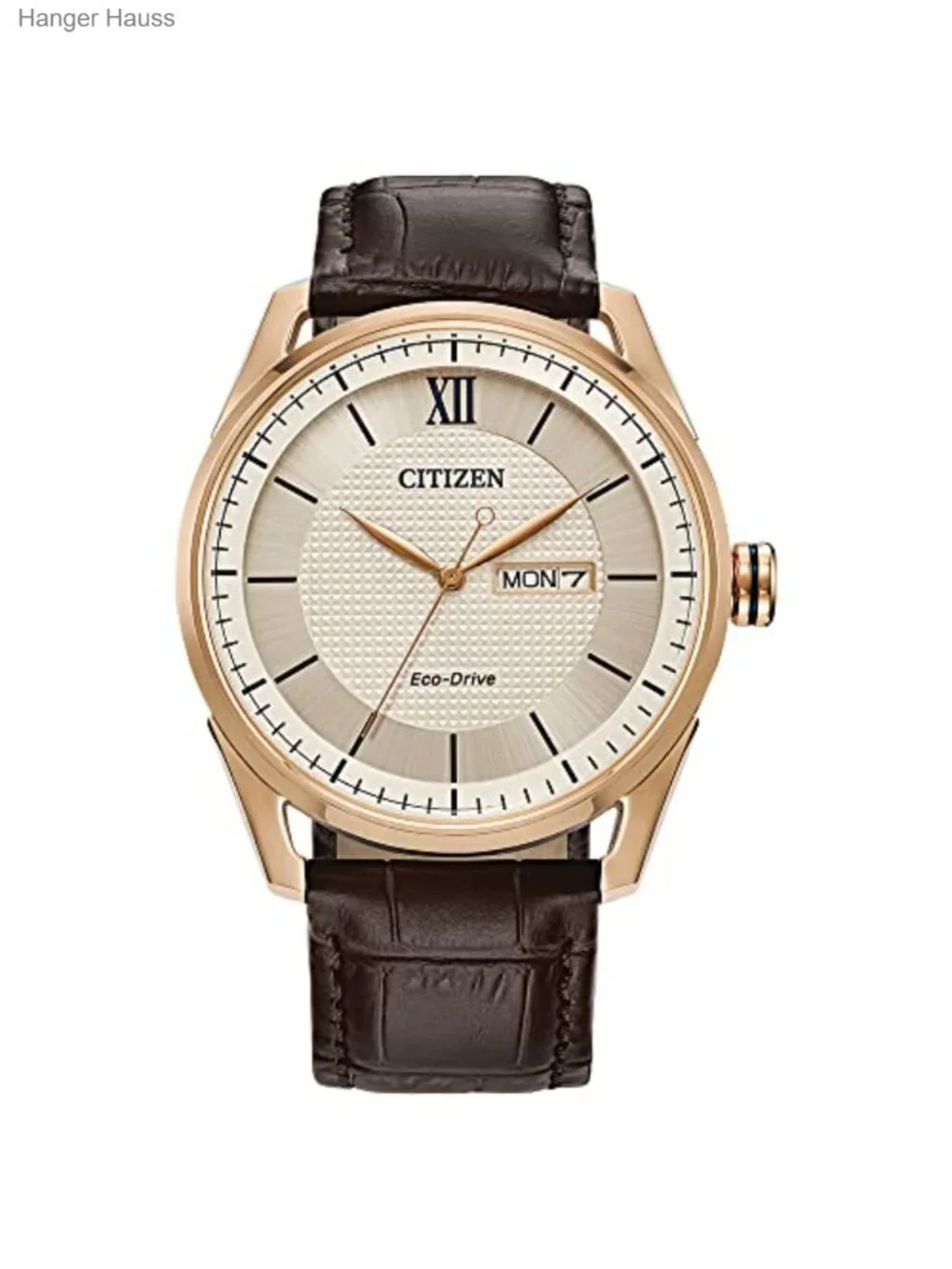 Men's Eco-Drive Watch Day Date Stainless Steel Mineral Crystal